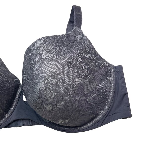 Torrid 40DD Black Lightly Lined Smooth Lace Bra Underwire 11328660 Intimates - Picture 3 of 16